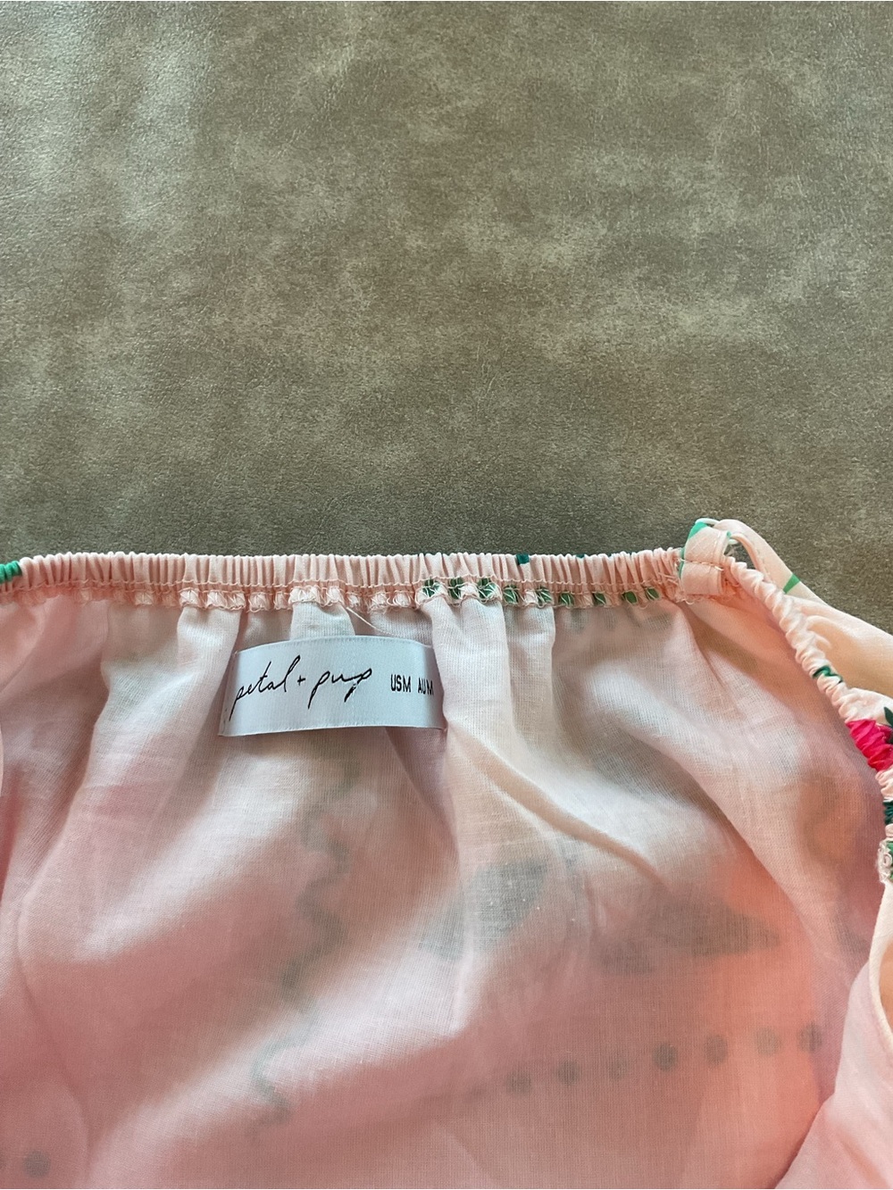 Petal + Pup Fruit Print Mini Dress M Pink Limone Italian Summer NWOT - Picture 5 of 8